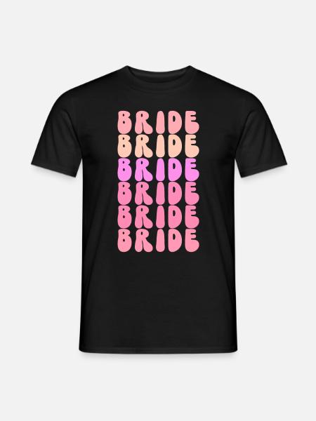 Groovy Braut Bachelorette Brautparty - Männer T-Shirt - Schwarz