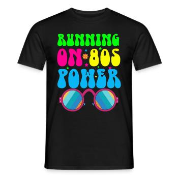 Girl Boy Kids 70s 80s 90s Disco Costume Outfit - Men's T-Shirt - black - Front - AI Model Male 178 light (178cm)