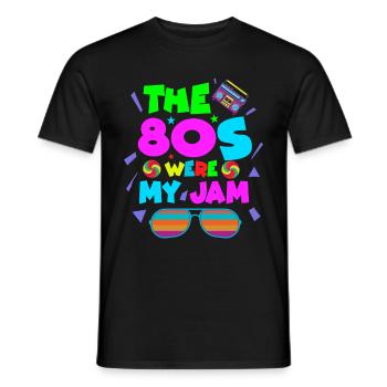 Girl Boy Kids 70s 80s 90s Disco Costume Outfit - Men's T-Shirt - black - Front - AI Model Male 178 light (178cm)