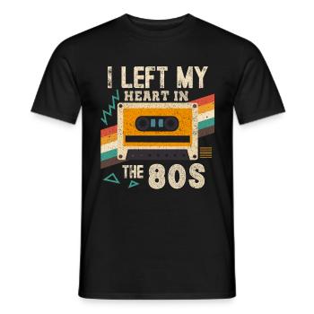 Girl Boy Kids 70s 80s 90s Disco Costume Outfit - Men's T-Shirt - black - Front - AI Model Male 178 light (178cm)