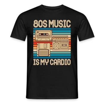 Girl Boy Kids 70s 80s 90s Disco Costume Outfit - Men's T-Shirt - black - Front - AI Model Male 178 light (178cm)