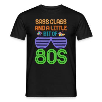 Girl Boy Kids 70s 80s 90s Disco Costume Outfit - Men's T-Shirt - black - Front - AI Model Male 178 light (178cm)