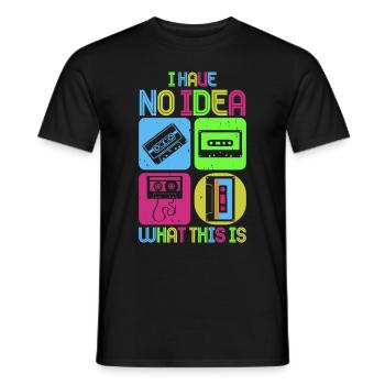 Girl Boy Kids 70s 80s 90s Disco Costume Outfit - Men's T-Shirt - black - Front - AI Model Male 178 light (178cm)