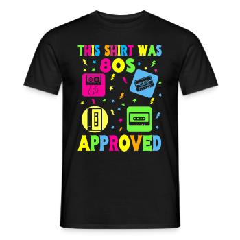 Girl Boy Kids 70s 80s 90s Disco Costume Outfit - Men's T-Shirt - black - Front - AI Model Male 178 light (178cm)