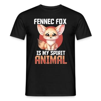 Fennec Renard Mignon Fennec Renards Fennec Animal - T-shirt homme - noir - Devant - AI Model Male 178 light (178cm)