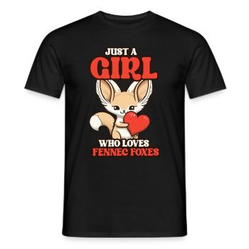Fennec Renard Mignon Fennec Renards Fennec Animal - T-shirt homme - noir - Devant - AI Model Male 178 light (178cm)