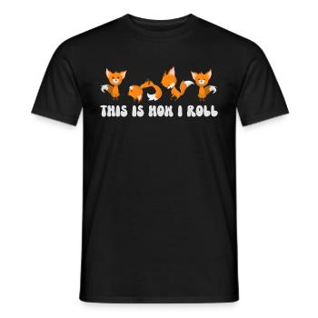 Fennec Renard Mignon Fennec Renards Fennec Animal - T-shirt homme - noir - Devant - AI Model Male 178 light (178cm)