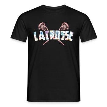 Bâton de crosse Lax Fille Joueur Maman Gardien de but Femmes - T-shirt homme - noir - Devant - AI Model Male 178 light (178cm)