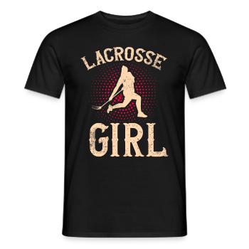 Lacrosse Stick Lax Girl Spieler Mom Torwartfrauen - Männer T-Shirt - Schwarz - Vorne - AI Model Male 178 light (178cm)