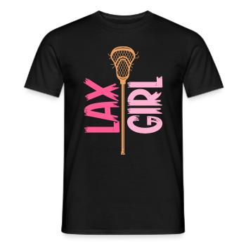 Lacrosse Stick Lax Girl Spieler Mom Torwartfrauen - Männer T-Shirt - Schwarz - Vorne - AI Model Male 178 light (178cm)