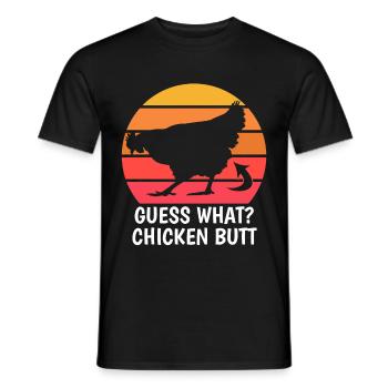 Drôle Devinez quoi ? Cul de poulet ! - T-shirt homme - noir - Devant - AI Model Male 178 light (178cm)