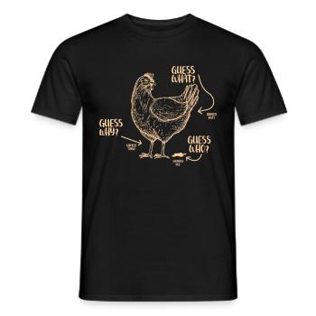 Drôle Devinez quoi ? Cul de poulet ! - T-shirt homme - noir - Devant - AI Model Male 178 light (178cm)
