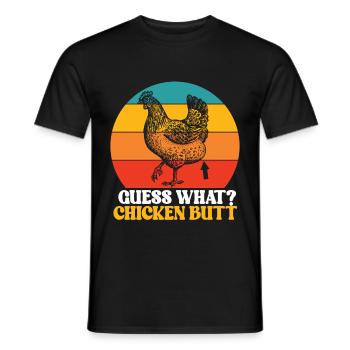 Drôle Devinez quoi ? Cul de poulet ! - T-shirt homme - noir - Devant - AI Model Male 178 light (178cm)