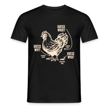 Drôle Devinez quoi ? Cul de poulet ! - T-shirt homme - noir - Devant - AI Model Male 178 light (178cm)