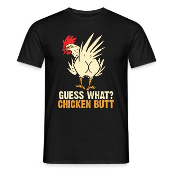 Drôle Devinez quoi ? Cul de poulet ! - T-shirt homme - noir - Devant - AI Model Male 178 light (178cm)