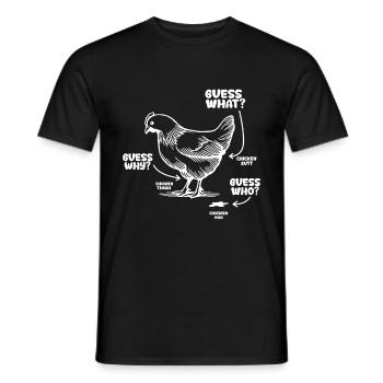 Drôle Devinez quoi ? Cul de poulet ! - T-shirt homme - noir - Devant - AI Model Male 178 light (178cm)