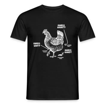 Drôle Devinez quoi ? Cul de poulet ! - T-shirt homme - noir - Devant - AI Model Male 178 light (178cm)