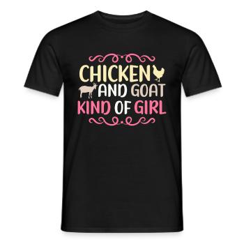 Goats & Chickens Funny Goat Lover - Männer T-Shirt - Schwarz - Vorne - AI Model Male 178 light (178cm)