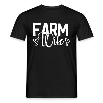 Ferme Femme Ferme Petite amie Agriculteurs Femme Campagne Ferme - T-shirt homme - noir - Devant - AI Model Male 178 light (178cm)