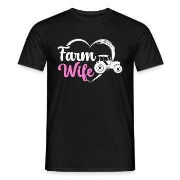 Ferme Femme Ferme Petite amie Agriculteurs Femme Campagne Ferme - T-shirt homme - noir - Devant - AI Model Male 178 light (178cm)