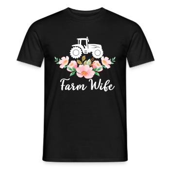 Ferme Femme Ferme Petite amie Agriculteurs Femme Campagne Ferme - T-shirt homme - noir - Devant - AI Model Male 178 light (178cm)