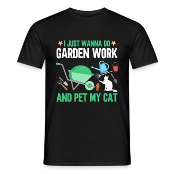 Chats Plantes Plantes De Jardin Amoureux Des Plantes - T-shirt homme - noir - Devant - AI Model Male 178 light (178cm)