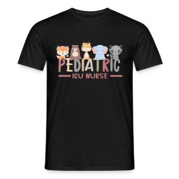Pediatric Nurse Picu Peds - Men's T-Shirt - black - Front - AI Model Male 178 light (178cm)