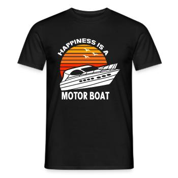 Bateau à moteur - Capitaine Bateau à moteur du lac Boater - T-shirt homme - noir - Devant - AI Model Male 178 light (178cm)