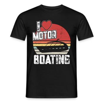 Bateau à moteur - Capitaine Bateau à moteur du lac Boater - T-shirt homme - noir - Devant - AI Model Male 178 light (178cm)