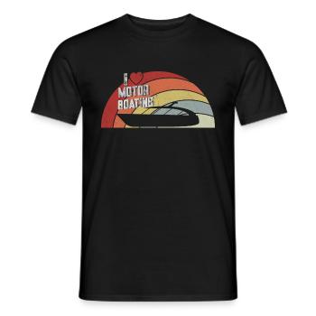 Bateau à moteur - Capitaine Bateau à moteur du lac Boater - T-shirt homme - noir - Devant - AI Model Male 178 light (178cm)