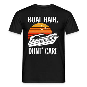 Bateau à moteur - Capitaine Bateau à moteur du lac Boater - T-shirt homme - noir - Devant - AI Model Male 178 light (178cm)