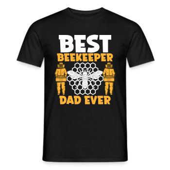 Bee Father Honey Beekeeper Father Beekeeper - Men's T-Shirt - black - Front - AI Model Male 178 light (178cm)