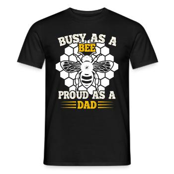 Bee Father Honey Beekeeper Father Beekeeper - Men's T-Shirt - black - Front - AI Model Male 178 light (178cm)