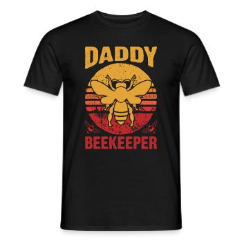 Bee Father Honey Beekeeper Father Beekeeper - Men's T-Shirt - black - Front - AI Model Male 178 light (178cm)