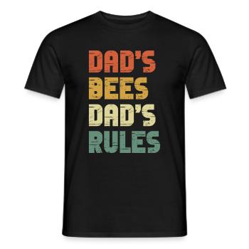 Bee Father Honey Beekeeper Father Beekeeper - Men's T-Shirt - black - Front - AI Model Male 178 light (178cm)