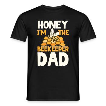 Bee Father Honey Beekeeper Father Beekeeper - Men's T-Shirt - black - Front - AI Model Male 178 light (178cm)