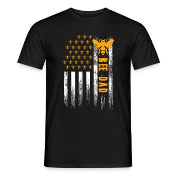 Bee Father Honey Beekeeper Father Beekeeper - Men's T-Shirt - black - Front - AI Model Male 178 light (178cm)