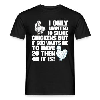 Silkie Huhn Lustige Farm Tierliebhaber - Männer T-Shirt - Schwarz - Vorne - AI Model Male 178 light (178cm)