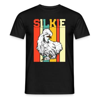 Silkie Huhn Lustige Farm Tierliebhaber - Männer T-Shirt - Schwarz - Vorne - AI Model Male 178 light (178cm)