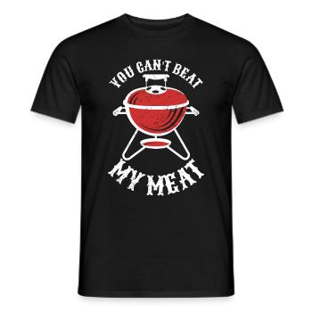 BBQ Smoker Meat Grilling Funny - Men's T-Shirt - black - Front - AI Model Male 178 light (178cm)