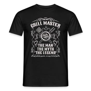 BBQ Smoker Meat Grilling Funny - Men's T-Shirt - black - Front - AI Model Male 178 light (178cm)