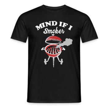 BBQ Smoker Meat Grilling Funny - Men's T-Shirt - black - Front - AI Model Male 178 light (178cm)
