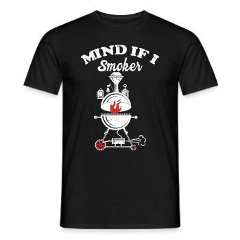 BBQ Smoker Meat Grilling Funny - Men's T-Shirt - black - Front - AI Model Male 178 light (178cm)