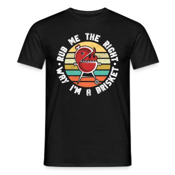 BBQ Smoker Meat Grilling Funny - Men's T-Shirt - black - Front - AI Model Male 178 light (178cm)