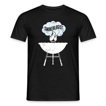 BBQ Smoker Meat Grilling Funny - Men's T-Shirt - black - Front - AI Model Male 178 light (178cm)