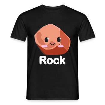 Ciseaux Papier Pierre Drôle Groupe Kawaii - T-shirt homme - noir - Devant - AI Model Male 178 light (178cm)