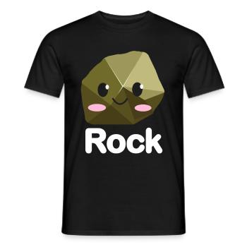 Ciseaux Papier Pierre Drôle Groupe Kawaii - T-shirt homme - noir - Devant - AI Model Male 178 light (178cm)