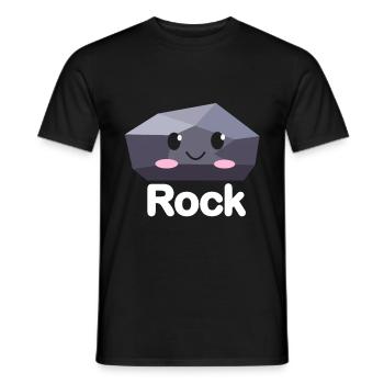Ciseaux Papier Pierre Drôle Groupe Kawaii - T-shirt homme - noir - Devant - AI Model Male 178 light (178cm)