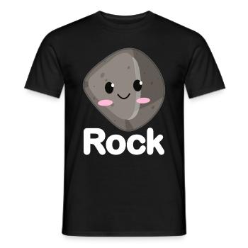 Ciseaux Papier Pierre Drôle Groupe Kawaii - T-shirt homme - noir - Devant - AI Model Male 178 light (178cm)