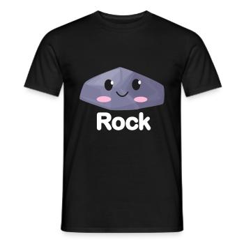 Ciseaux Papier Pierre Drôle Groupe Kawaii - T-shirt homme - noir - Devant - AI Model Male 178 light (178cm)